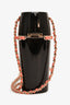 Pre-Loved Chanel™ Black Lucite Leather Pink Chain Trim Lipstick Case Necklace