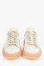 Alexander McQueen White Oversized Larry Sneakers with Light Pink Clear Sole Size 36