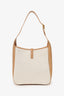 Saint Laurent Cream/Tan Leather/Canvas ‘LE 5 7 Small’ Shoulder Bag