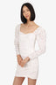 Self-Portrait White Lace Puff Sleeve Corset Dress Size 6