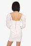 Self-Portrait White Lace Puff Sleeve Corset Dress Size 6