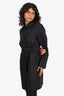 Burberry Black Belted 'Natasha' Trench Coat Estimated Size S (As Is)
