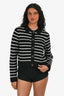 Le Malle Sezane Black/White Striped Collared Sweater Size XS