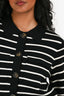 Le Malle Sezane Black/White Striped Collared Sweater Size XS