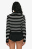 Le Malle Sezane Black/White Striped Collared Sweater Size XS