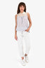 Rachel Comey White High Waisted Button Up Straight Leg Pants Size 0