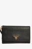 Prada Black Leather Cardholder Wristlet