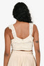 For Love & Lemons Cream Knit Pearl Crop Top Size XS
