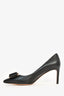 Salvatore Ferragamo Black Leather Bow Pumps Size 6