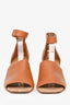 Vince Brown Leather Wedge Sandals Size 36.5