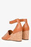 Vince Brown Leather Wedge Sandals Size 36.5