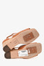 Vince Brown Leather Wedge Sandals Size 36.5