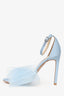 Jimmy Choo Blue Asymmetrical Bow Averly 100 Heels Size 35