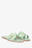 Hermès Locust Vert Epsom Leather Oran Sandals Size 35