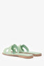 Hermès Locust Vert Epsom Leather Oran Sandals Size 35