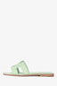 Hermès Locust Vert Epsom Leather Oran Sandals Size 35