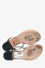 Rene Caovilla Black Leather/Faux Pearl Sandals Size 34.5