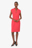 MaxMara Pink Virgin Wool Sleeveless Knee Length Dress Size 8