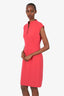 MaxMara Pink Virgin Wool Sleeveless Knee Length Dress Size 8
