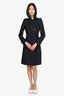 Burberry Black Double Breasted Belted Trench Coat Size 38