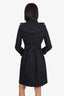Burberry Black Double Breasted Belted Trench Coat Size 38