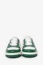 Prada White/Green Leather Downtown Sneaker Size 39.5