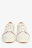 Christian Louboutin White/Red Leather Platform Sneakers Size 39