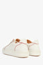 Christian Louboutin White/Red Leather Platform Sneakers Size 39