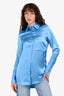 Victoria by Victoria Beckham Blue Silk Button Up Top Size 6