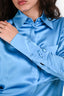 Victoria by Victoria Beckham Blue Silk Button Up Top Size 6
