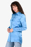 Victoria by Victoria Beckham Blue Silk Button Up Top Size 6