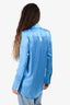 Victoria by Victoria Beckham Blue Silk Button Up Top Size 6
