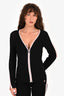 Pre-Loved Chanel™ Black/Pink Detail Knit Cardigan + Capri Set Size 38