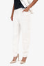 Brunello Cucinelli White Cotton Barrel Leg Pants Size 6