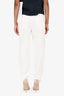 Brunello Cucinelli White Cotton Barrel Leg Pants Size 6