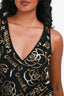 Pre-Loved Chanel™ 2019 Runway Black/Gold Graffiti Tank Top Size 38