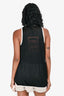 Pre-Loved Chanel™ 2003 Black Mesh CC Logo Tie Tank Top Size 38