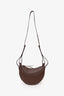 Polène Dark Brown Leather Numero Dix Sandalwood Shoulder Bag