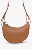 Polène Brown Leather Numero Dix Sandalwood Shoulder Bag