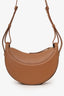 Polène Brown Leather Numero Dix Sandalwood Shoulder Bag