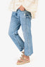 R13 Blue Denim Distressed Boyfriend Jeans Size 27