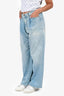 R13 Light Blue Washed Denim Front Pleated Jeans Size 27