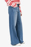 Brandon Maxwell Blue Denim Wide Legged Jeans Size 27