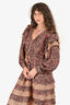 Ulla. Johnson Orange/Black Patterned Serephina Dress Size 2