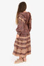 Ulla. Johnson Orange/Black Patterned Serephina Dress Size 2
