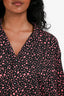 Saint Laurent Black/Pink Dotted Short Sleeve Button Down Shirt Size 38