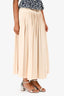 Weekend Max Mara Cream Pleated Midi Skirt Size XS