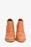 Hermès Brown Leather Wingtip Short Boots Size 37
