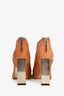Hermès Brown Leather Wingtip Short Boots Size 37