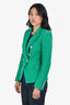 Balmain Green Double-Breasted Blazer Size 36